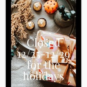 Closed for the holidays!